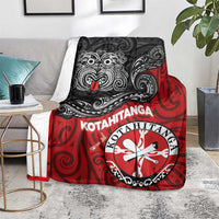 Maori Kotahitanga Blanket Aotearoa Spirit with Maori Mask and Polynesian Art Tattoo
