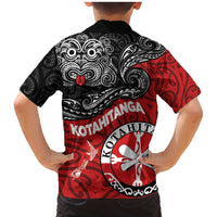 Maori Kotahitanga Family Matching Mermaid Dress and Hawaiian Shirt Aotearoa Spirit with Maori Mask and Polynesian Art Tattoo