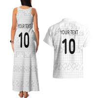 Custom Tonga Ngatu Art Rugby Mate Ma'a Couples Matching Tank Maxi Dress and Hawaiian Shirt - Polynesian Pride