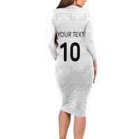 Custom Tonga Ngatu Art Rugby Mate Ma'a Family Matching Long Sleeve Bodycon Dress and Hawaiian Shirt LT03 - Polynesian Pride