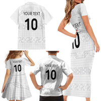 Custom Tonga Ngatu Art Rugby Mate Ma'a Family Matching Short Sleeve Bodycon Dress and Hawaiian Shirt - Polynesian Pride