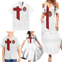 Custom Tonga Ngatu Art Rugby Mate Ma'a Family Matching Summer Maxi Dress and Hawaiian Shirt LT03 - Polynesian Pride