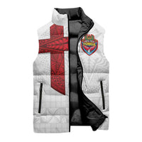 Custom Tonga Ngatu Art Rugby Mate Ma'a Sleeveless Puffer Jacket - Polynesian Pride