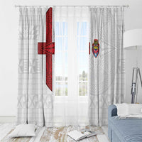 Tonga Ngatu Art Rugby Mate Ma'a Window Curtain LT03 - Polynesian Pride