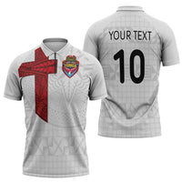 Custom Tonga Ngatu Art Rugby Mate Ma'a Zipper Polo Shirt LT03 - Polynesian Pride