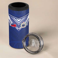 Custom Samoa Rugby 4 in 1 Can Cooler Tumbler Pacific Motifs - Polynesian Pride