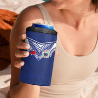 Custom Samoa Rugby 4 in 1 Can Cooler Tumbler Pacific Motifs - Polynesian Pride
