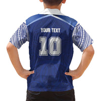 Custom Samoa Rugby Family Matching Long Sleeve Bodycon Dress and Hawaiian Shirt Pacific Motifs LT03 - Polynesian Pride