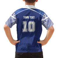 Custom Samoa Rugby Family Matching Off Shoulder Maxi Dress and Hawaiian Shirt Pacific Motifs - Polynesian Pride