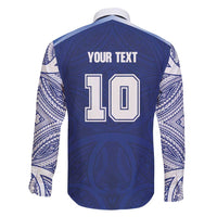 Custom Samoa Rugby Family Matching Off Shoulder Maxi Dress and Hawaiian Shirt Pacific Motifs - Polynesian Pride