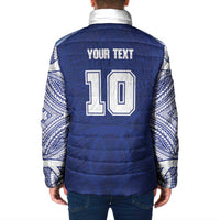 Custom Samoa Rugby Padded Jacket Pacific Motifs - Polynesian Pride