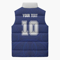 Custom Samoa Rugby Sleeveless Puffer Jacket Pacific Motifs - Polynesian Pride