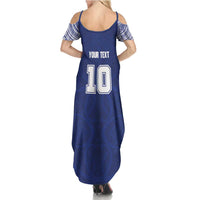 Custom Samoa Rugby Summer Maxi Dress Pacific Motifs LT03 - Polynesian Pride