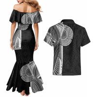 Samoan Tatau Couples Matching Mermaid Dress and Hawaiian Shirt Art Tribal Traditional Tattoos LT03 - Polynesian Pride