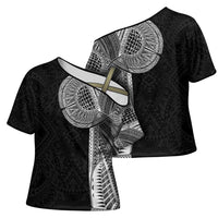 Samoan Tatau Cross Shoulder Shirt Art Tribal Traditional Tattoos LT03 - Polynesian Pride