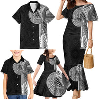 Samoan Tatau Family Matching Mermaid Dress and Hawaiian Shirt Art Tribal Traditional Tattoos - Polynesian Pride