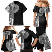 Samoan Tatau Family Matching Mermaid Dress and Hawaiian Shirt Art Tribal Traditional Tattoos - Polynesian Pride