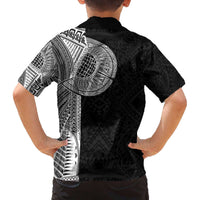 Samoan Tatau Family Matching Off The Shoulder Long Sleeve Dress and Hawaiian Shirt Art Tribal Traditional Tattoos - Polynesian Pride
