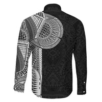 Samoan Tatau Family Matching Off Shoulder Short Dress and Hawaiian Shirt Art Tribal Traditional Tattoos - Polynesian Pride