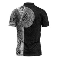 Samoan Tatau Zipper Polo Shirt Art Tribal Traditional Tattoos LT03 - Polynesian Pride
