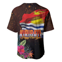Kiribati Flag and Fireworks Baseball Jersey First Place Welcome the New Year - Polynesian Pride