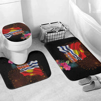 Kiribati Flag and Fireworks Bathroom Set First Place Welcome the New Year - Polynesian Pride