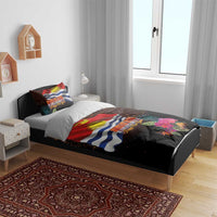 Kiribati Flag and Fireworks Bedding Set First Place Welcome the New Year - Polynesian Pride