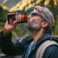 Kiribati Flag and Fireworks 4 in 1 Can Cooler Tumbler First Place Welcome the New Year - Polynesian Pride
