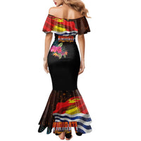 Kiribati Flag and Fireworks Family Matching Mermaid Dress and Hawaiian Shirt First Place Welcome the New Year - Polynesian Pride