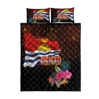 Kiribati Flag and Fireworks Quilt Bed Set First Place Welcome the New Year - Polynesian Pride