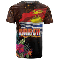 Kiribati Flag and Fireworks T Shirt First Place Welcome the New Year - Polynesian Pride