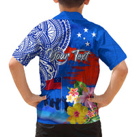Personalised Samoa 62nd Anniversary Independence Day Family Matching Tank Maxi Dress and Hawaiian Shirt Samoan Tribal Flag Style LT03 - Polynesian Pride