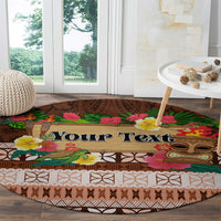 Pasifika Festival Auckland Round Carpet Polynesian Tribal with Pacific Pattern Brown Color LT03 - Polynesian Pride