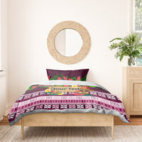 Pasifika Festival Auckland Bedding Set Polynesian Tribal with Pacific Pattern Pink Color LT03 - Polynesian Pride