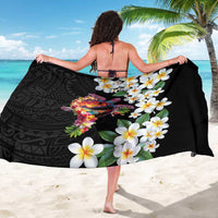 Hawaiian Lei Day Sarong Plumeria and Turtle with Polynesian Tribal Pattern