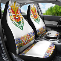 Haiti Flag Traditional Dashiki Car Seat Cover White Color - Polynesian Pride