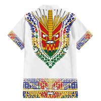 Haiti Flag Traditional Dashiki Family Matching Mermaid Dress and Hawaiian Shirt White Color - Polynesian Pride