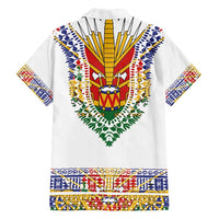 Haiti Flag Traditional Dashiki Family Matching Off Shoulder Maxi Dress and Hawaiian Shirt White Color - Polynesian Pride