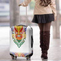 Haiti Flag Traditional Dashiki Luggage Cover White Color - Polynesian Pride