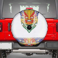 Haiti Flag Traditional Dashiki Spare Tire Cover White Color - Polynesian Pride