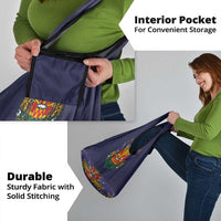 Haiti Flag Traditional Dashiki Grocery Bag Black Color - Polynesian Pride