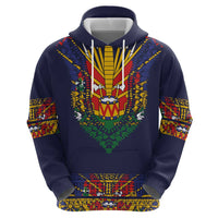 Haiti Flag Traditional Dashiki Hoodie Black Color - Polynesian Pride
