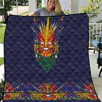 Haiti Flag Traditional Dashiki Quilt Black Color - Polynesian Pride