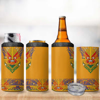 Haiti Flag Traditional Dashiki 4 in 1 Can Cooler Tumbler Yellow Color - Polynesian Pride