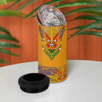 Haiti Flag Traditional Dashiki 4 in 1 Can Cooler Tumbler Yellow Color - Polynesian Pride