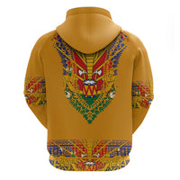 Haiti Flag Traditional Dashiki Hoodie Yellow Color - Polynesian Pride