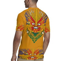 Haiti Flag Traditional Dashiki Rugby Jersey Yellow Color - Polynesian Pride