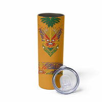 Haiti Flag Traditional Dashiki Skinny Tumbler Yellow Color - Polynesian Pride