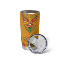 Haiti Flag Traditional Dashiki Tumbler Cup Yellow Color - Polynesian Pride