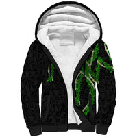 Hawaii Maile Lei Sherpa Hoodie Aloha Black Color LT03 Unisex Black - Polynesian Pride